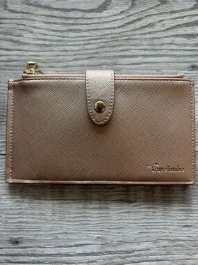 Rose Gold Women's Wallet - Sleek Card & Zip Compartment by Travelambo